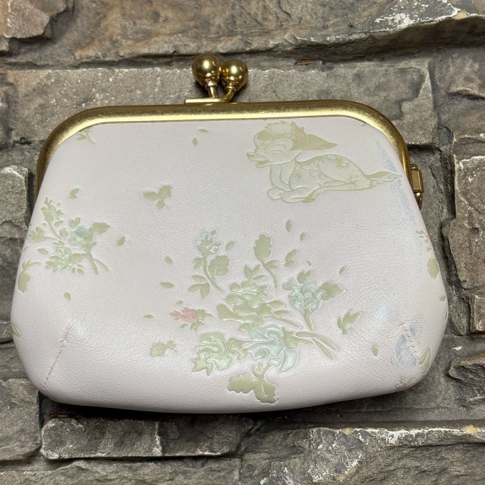 Coach x Disney Bambi Flower Change Purse Kiss Lock READ